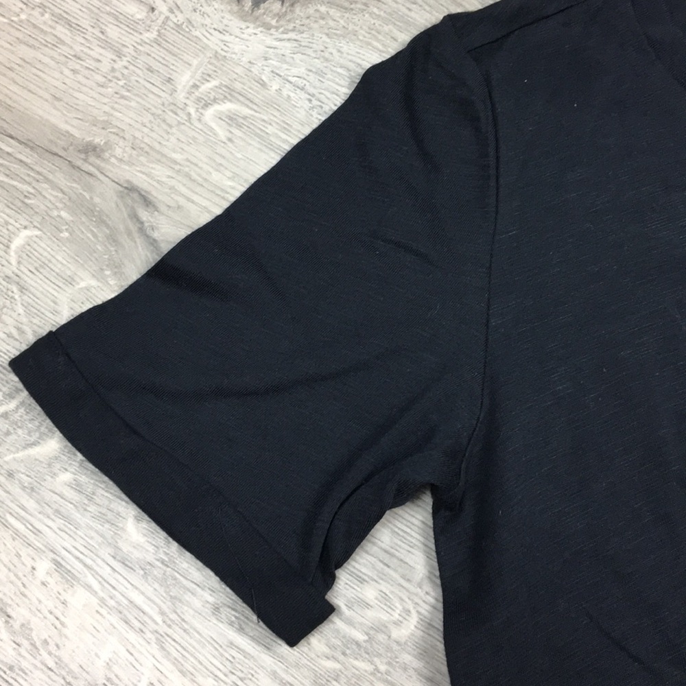 Green Envy Tie Front Tee Black - Picture 3 of 7